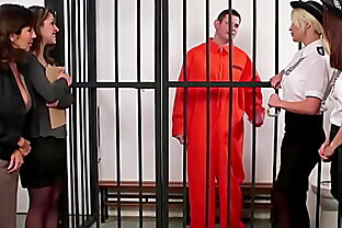 CFNM dommes dicksucking bound subject in jail poster